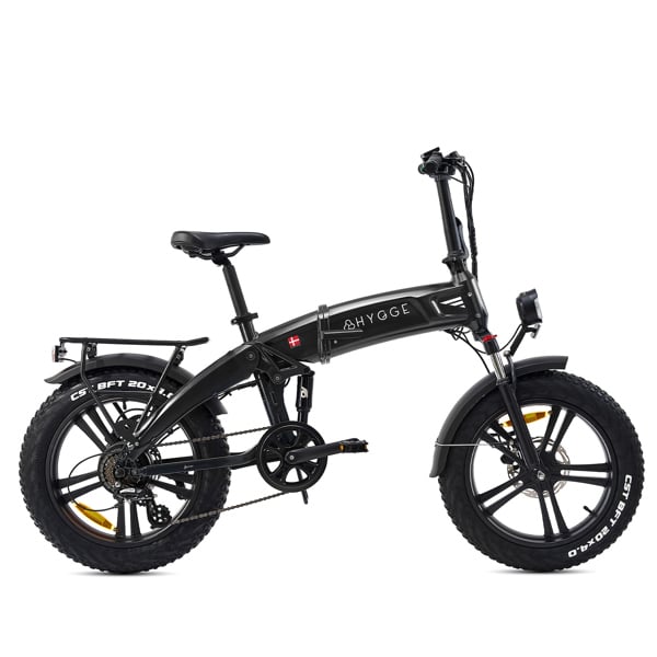 Hygge Bikes Sorø 2026 - Folding Fat Tyre E-Bike 48V 14.5Ah - Obsidian Black