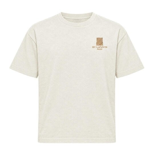 By Lanvin Paris Chest Logo Beige T-Shirt
