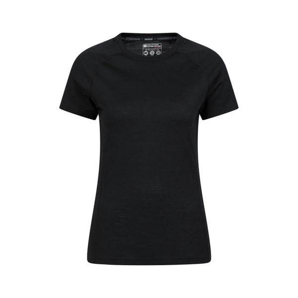 Mountain Warehouse Womens Summit Merino Wool Thermal Top - Black
