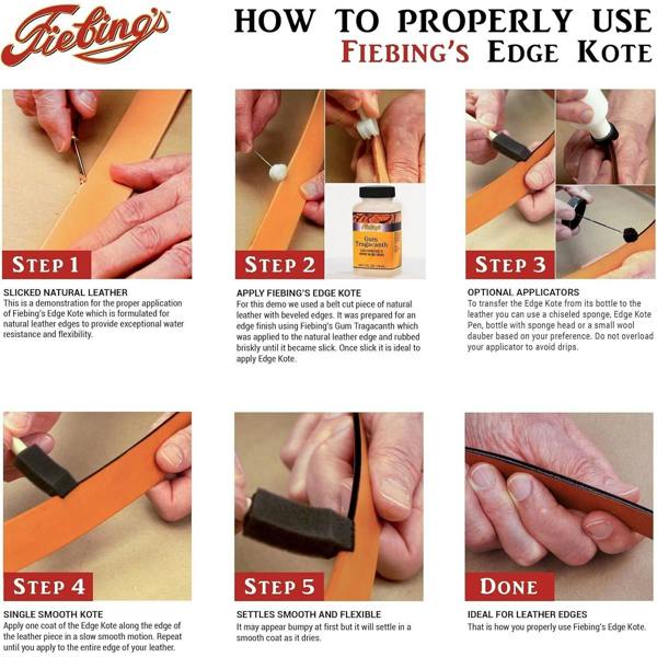 Fiebing's Edge Kote - Leather Edge Sealer and Finisher 4oz