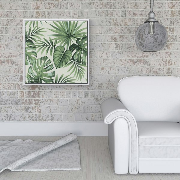 Warren Reed Exotic Palm Leaves Framed Canvas