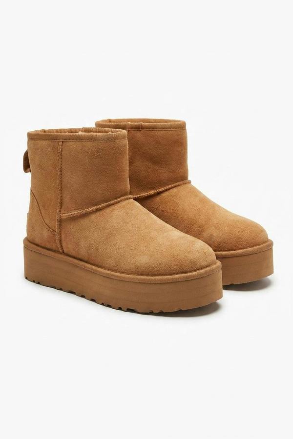 Martha Thick Heel Platform Boots - Camel_wb