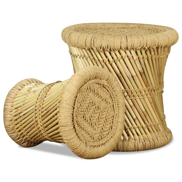 Berkfield Stools 2 pcs Bamboo and Jute