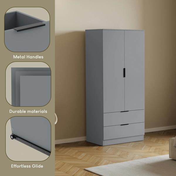 Vida Designs Trega 2 Door 2 Drawer Wardrobe