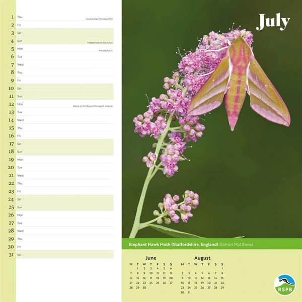 RSPB, Inspiring Nature Calendar 2027, Wall Calendars, Month To View, Animals, Gift