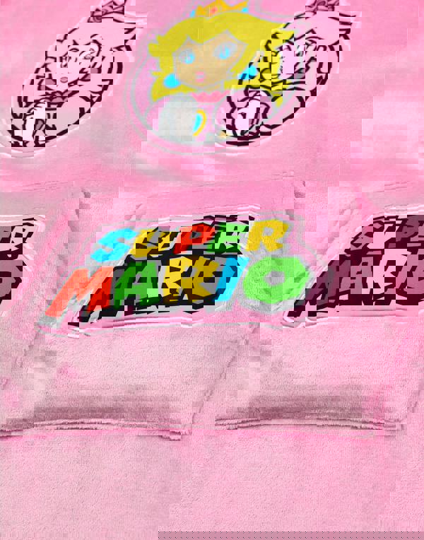 Nintendo Girls Pink Princess Peach Blanket Hoodie