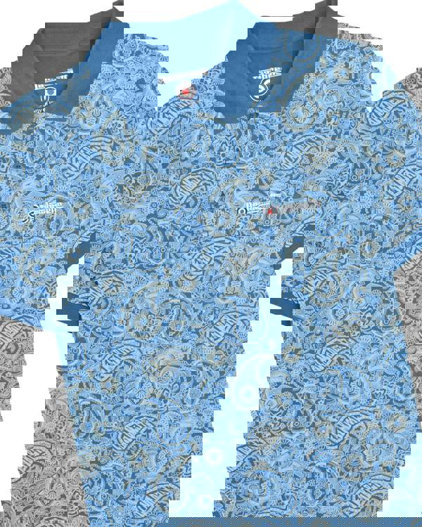 Lambretta Mens Classic Paisley Print Mod Retro Ska Casual Polo