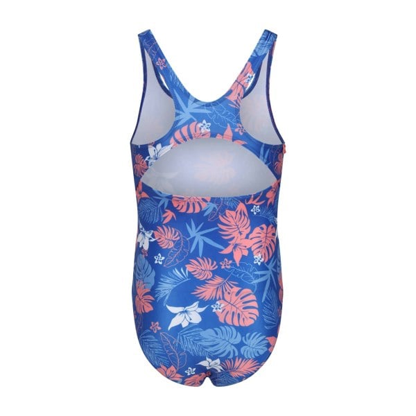 Regatta Girls Katrisse Family Hawaiian One Piece Swimsuit - Oxford Blue