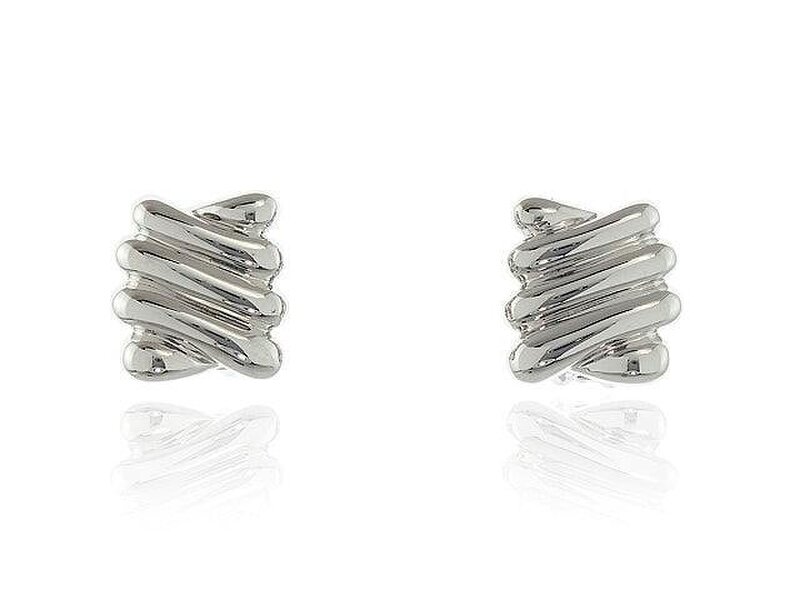 Cachet London Safara Silver Clip On Earrings