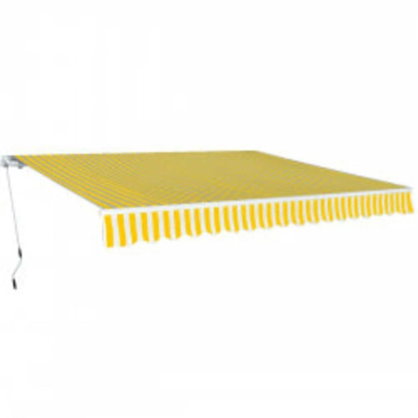 Berkfield Folding Awning Manual Operated 600 cm Yellow/White