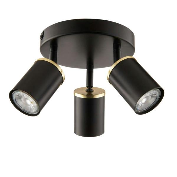 Pagazzi Lighting Talbot Matte Black 3-Spot Plate