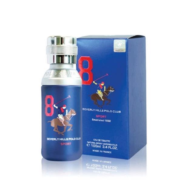 Beverly Hills Polo Club Sport Mens Eau de Toilette Spray - Eight 100ml