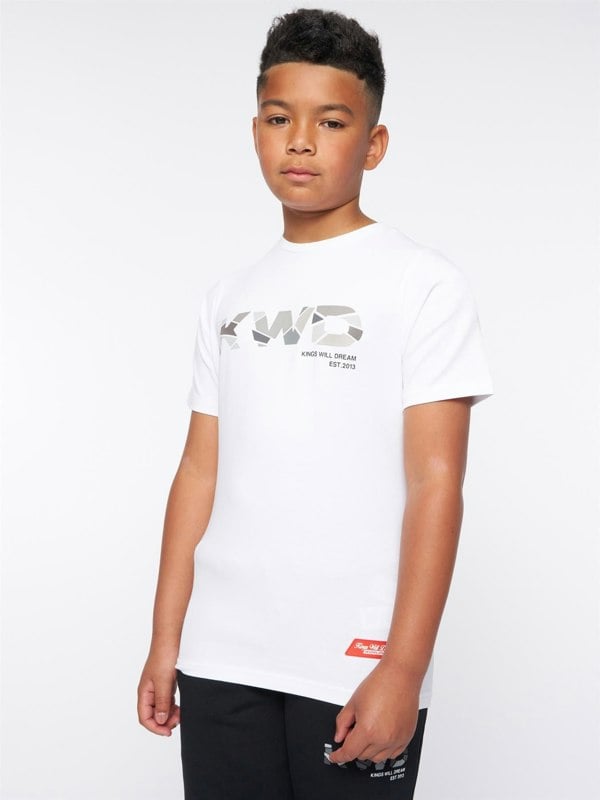 Kings Will Dream Fracture T-Shirt - Optic White / Grey Reflective