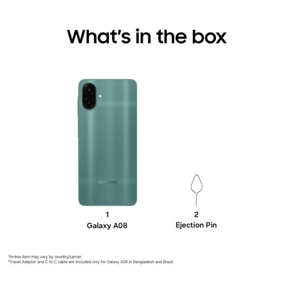 Samsung Galaxy A08 LTE 64GB 4GB RAM 6.7" Dual SIM Unlocked Green