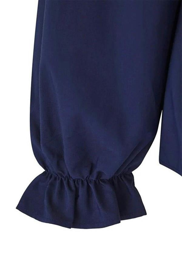 WOVCOR Square Neck Gathered Sleeves Woven Plus Size Blouse