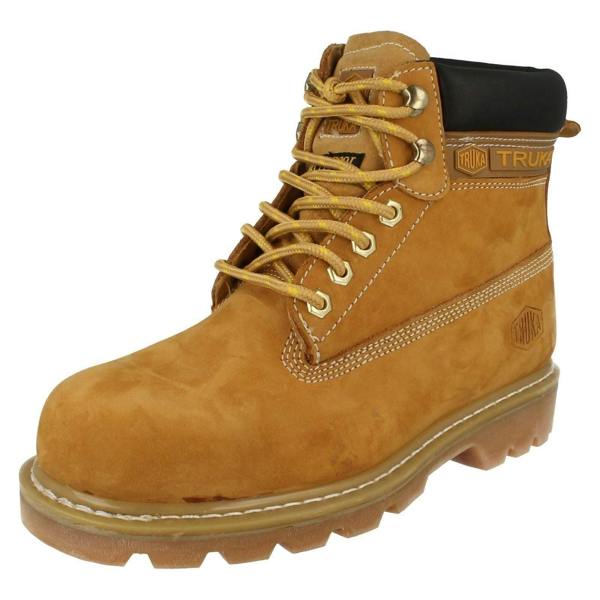 Truka Unisex Truka Lace Up Steel Toe Cap Boots WL02