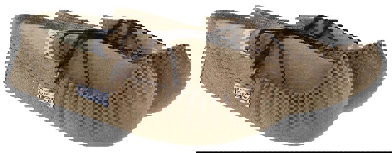 Lambretta Mens British Hand Made Leather Paisley Lined Moccasin Slippers