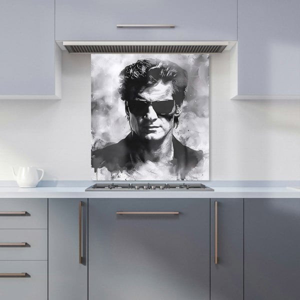 Warren Reed - Designer Cool Icon in Monochrome Kitchen Splashback