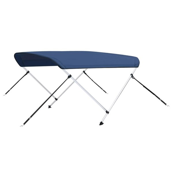 Berkfield 2 Bow Bimini Top Navy Blue 180x130x110 cm
