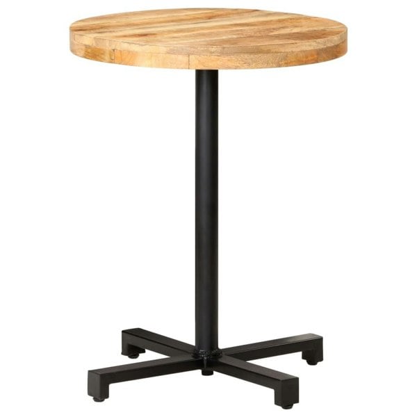 Berkfield Bistro Table Round �_�”�_60x75 cm Rough Mango Wood