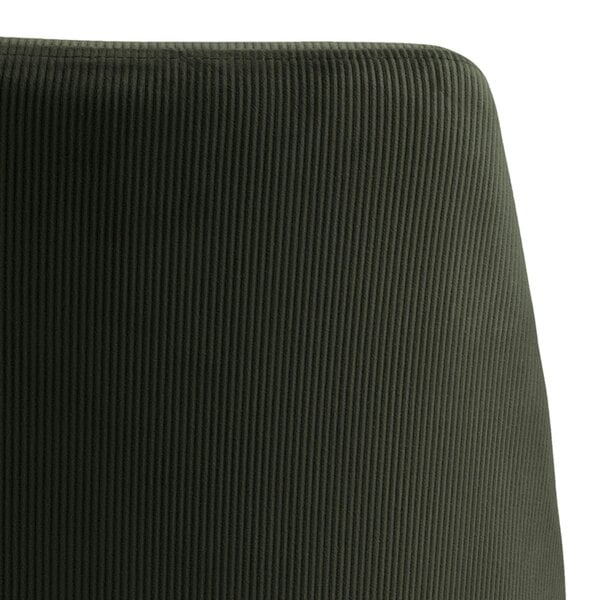 Wyld Haus Set of 4 Svendborg Olive Green Upholstered Dining Chair Black Metal Legs