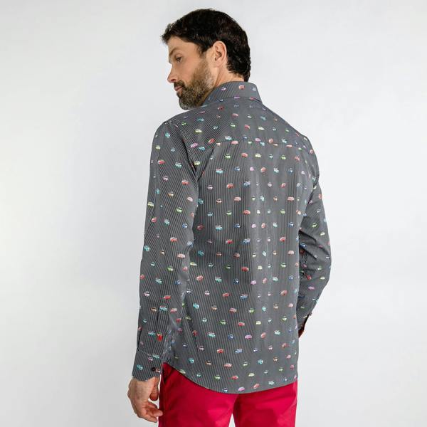 CAMPERVAN STRIPE PRINT SHIRT - Premium Men's Patterned Shirt by Claudio Lugli | Bold Design, Tailored Fit, Best Printed Shirts
