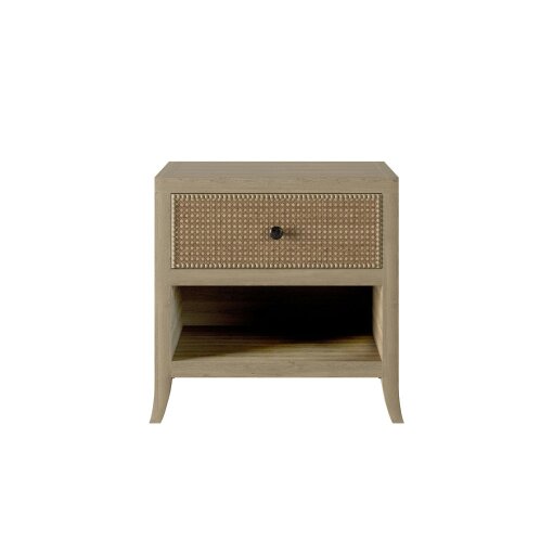 Wyld Haus Argentina Natural Oak and Rattan One Drawer Bedside Table