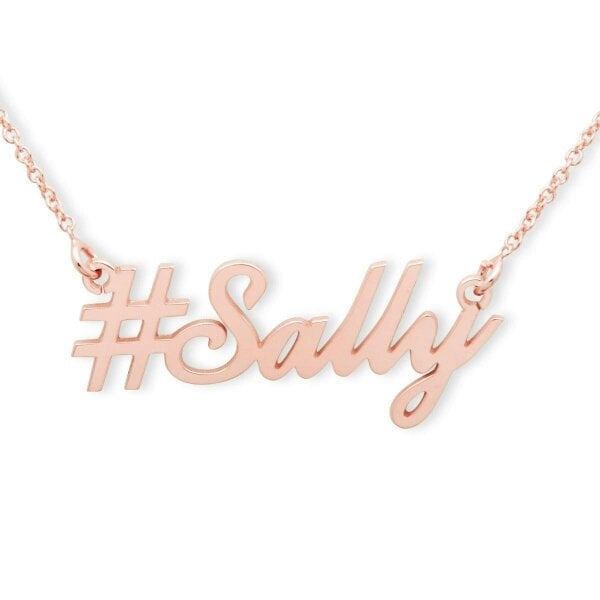 Christopher James of London Hashtag Carrie Style Personalised Name Necklace
