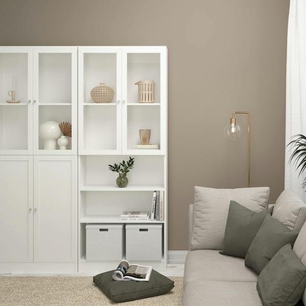 Furniture To Go Basic Tall Wide (4 Shelves) 4 Door Combination Unit in White