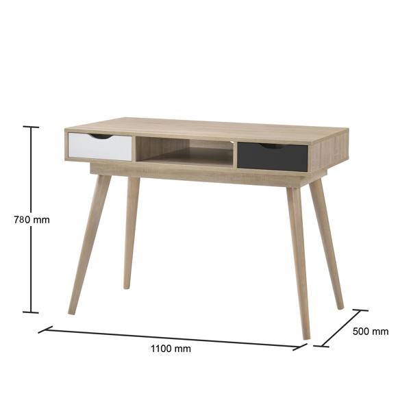 Timber Art Design Scandinavian 2 Drawer Computer Desk Office Furniture Retro Nordic MakeupTable