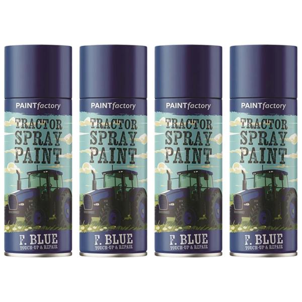 Paint Factory 4X - Tractor Spray Paint Ford Blue 400ml