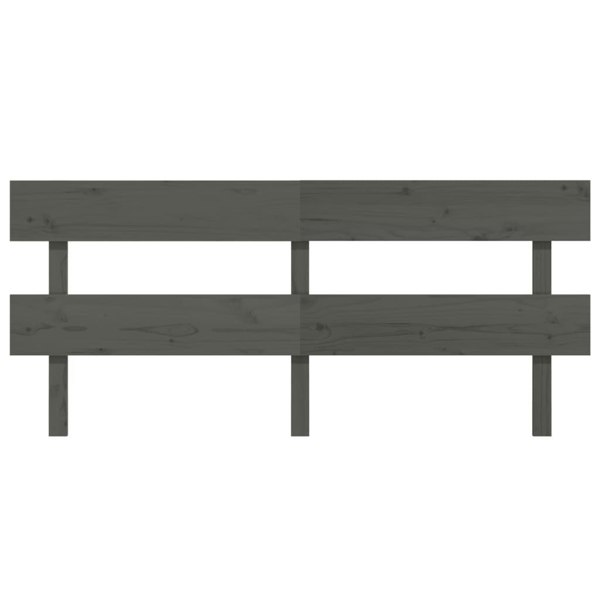 Berkfield Bed Headboard Grey 204x3x81 cm Solid Wood Pine