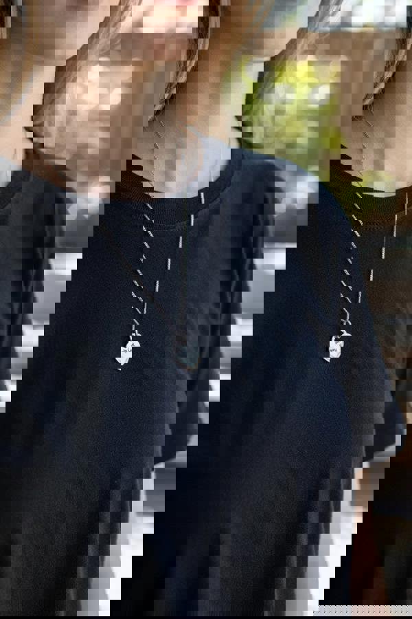 Memorials Direct Sterling Silver Personalised Heart Handwriting Necklace