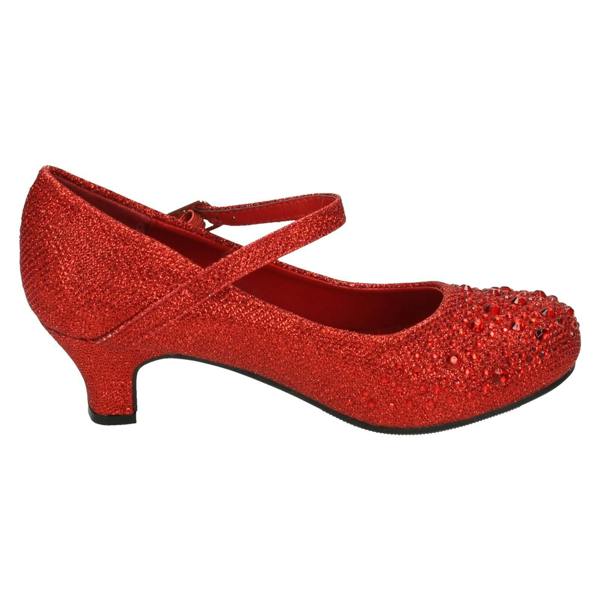 Spot On Girls Junior Spot On Sparkly Kitten Heel Party Shoes