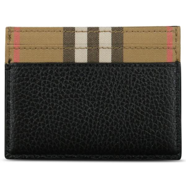 Burberry Sandon Check Card Holder Black - chancefashionco