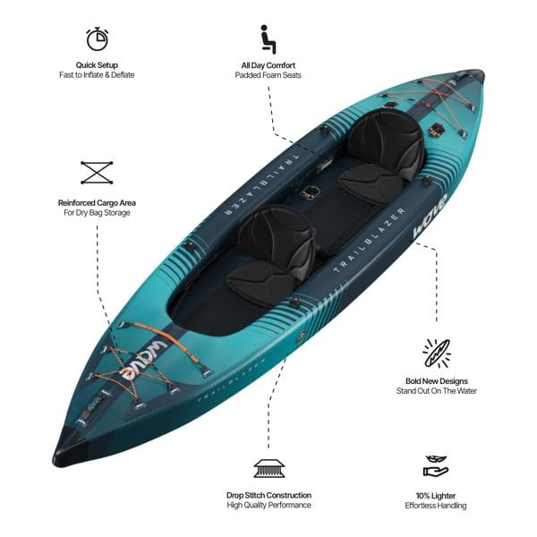 Wave Trailblazer 3.0 | Inflatable Kayak | Drop-Stitch | 2-3 Seater