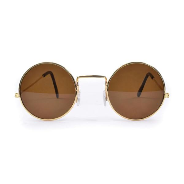 Bristol Novelty Unisex Adults 60s Style Glasses - Brown - 