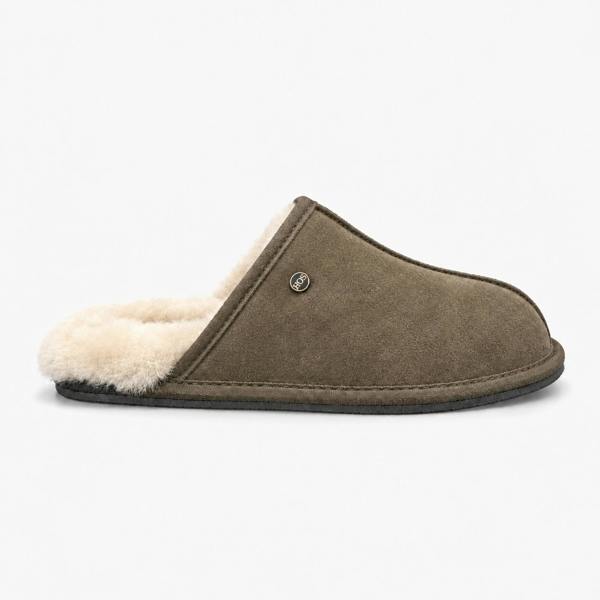 HOS Sheepskin EDWIN Mules   in  Green
