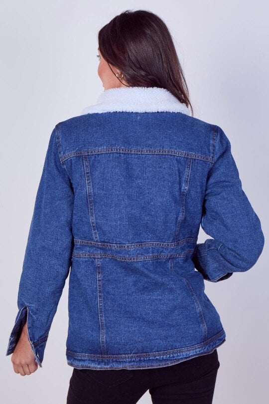 Women's Denim Sherpa Jacket – Fleece Lined Denim Jacket
