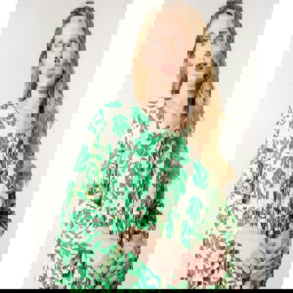 Blue Vanilla Tie Front Smock Dress