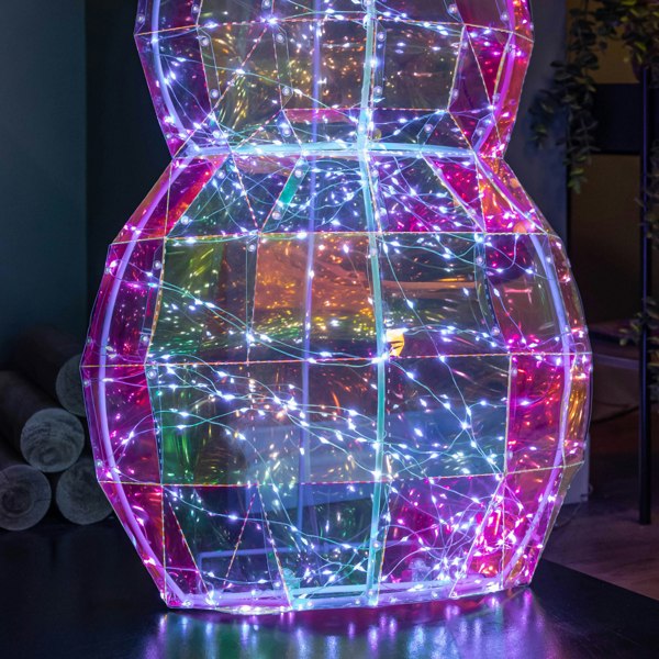 Samuel Alexander 91cm DreamLights Iridescent Christmas Snowman with 400 White LEDs