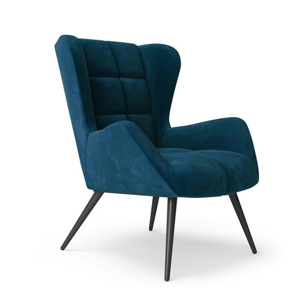 Dorel Home Dalton Accent Chair in Velvet Blue