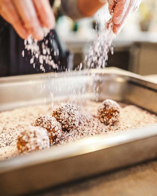 Sweet and Wild Raspberry + Almond Bliss Balls