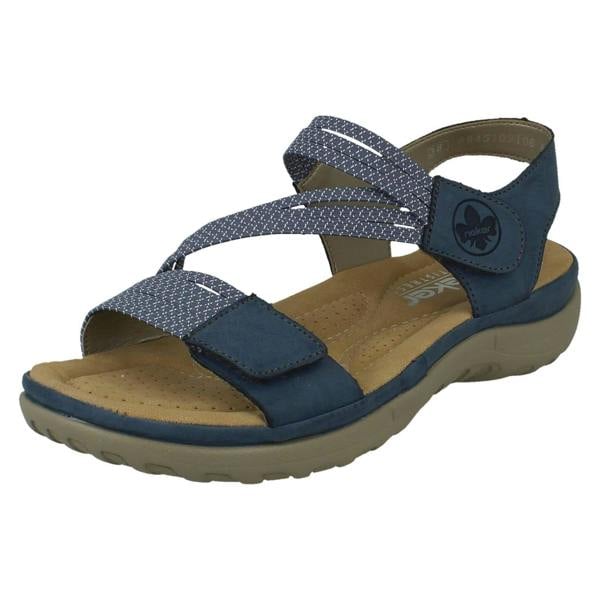 Rieker Ladies Rieker Casual Hook and Loop Strap Sandals 64870