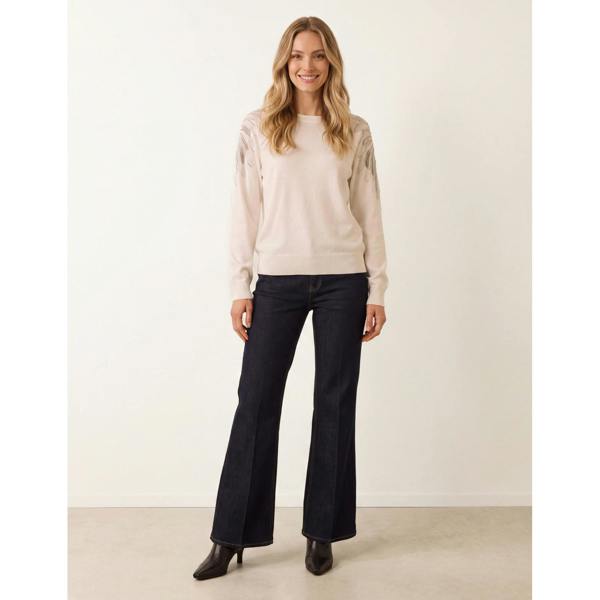 Blue Vanilla Embellished Sleeve Jumper
