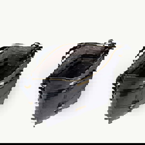 Assots London 'HOXTON' Black Vintage Leather Crossbody Sling Bag