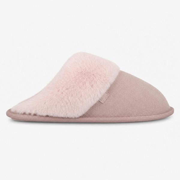 Totes ISOTONER MULE SLIPPER WITH FUR CUFF Mules   in  Pink
