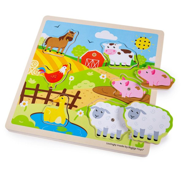 Bigjigs Toys 34031 Farm Sounds Puzzle