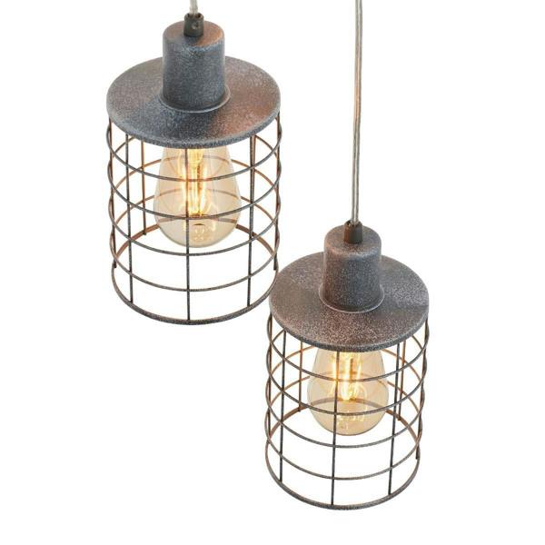 Pagazzi Lighting Keaton 3 Light Pendant Concrete Effect Ceiling Light