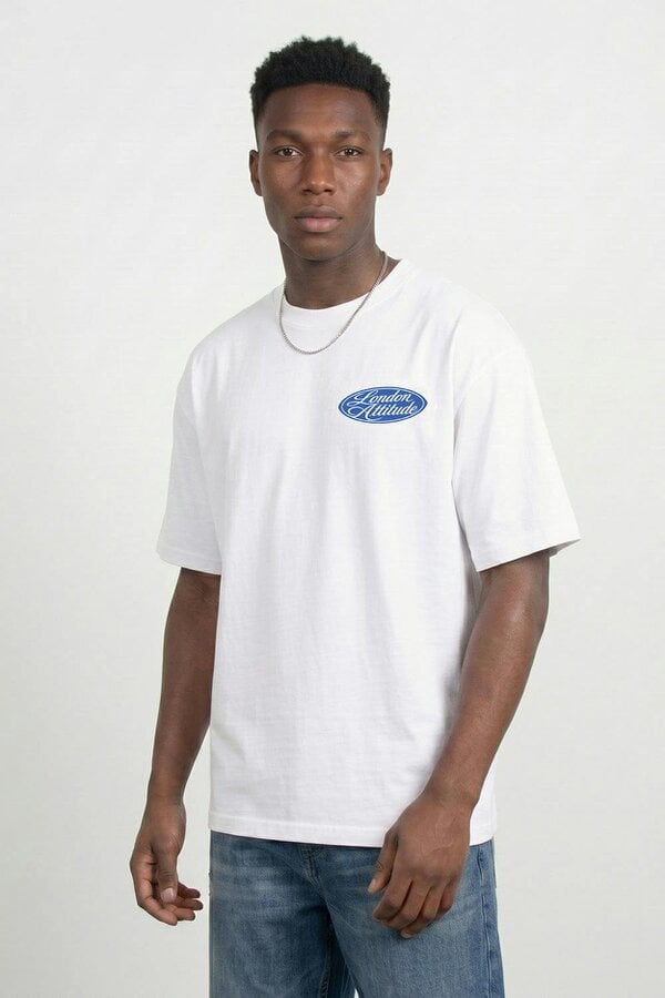 London Attitude Heart & Soul Oversized Heavyweight Printed T-Shirt